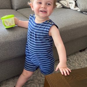 Janie & Jack Boys striped Romper